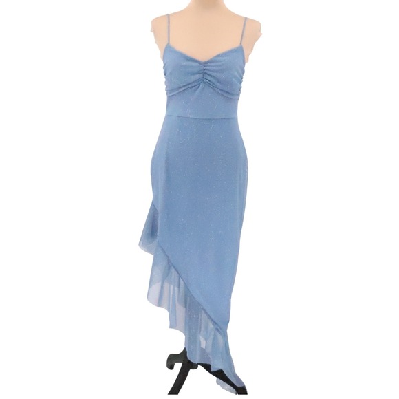 Windsor Dresses & Skirts - Y2K Windsor Babydoll Asymmetrical Midi Dress Fairy Grunge Mermaid Glitter Size L